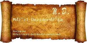 Mözl Dezideráta névjegykártya